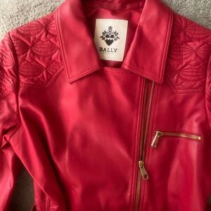 Bally Red Leather Jacket